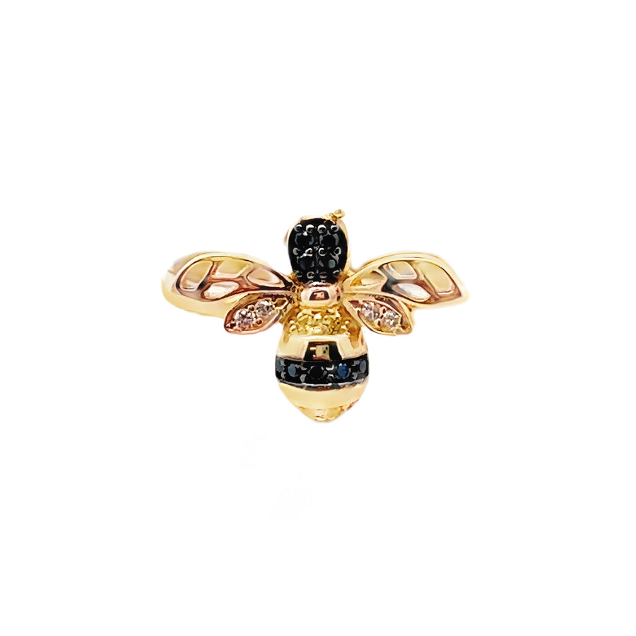 14K Gold Bee Ring for Women | Size 8