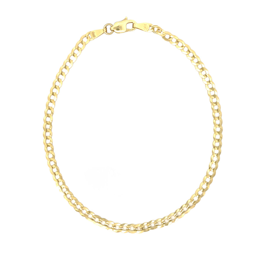 14k Gold Cuban Bracelet for Men - 20.5 cm