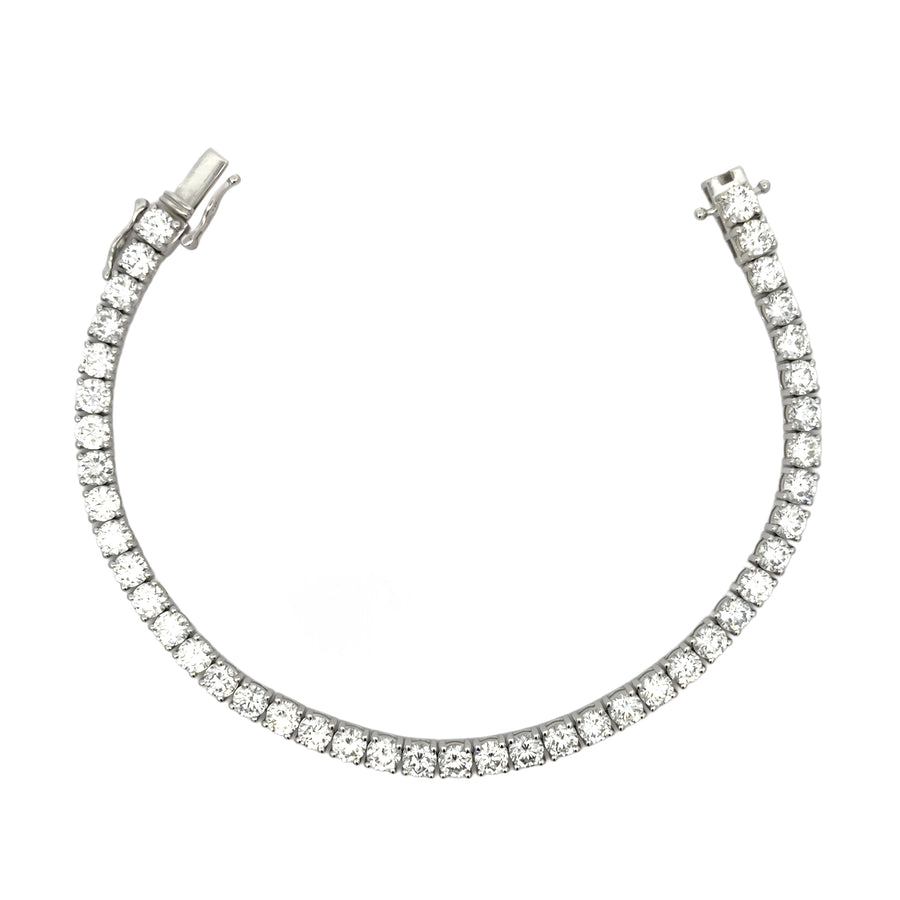 14k White Gold Bracelet with 9.66 CTS Lab Diamonds for Women