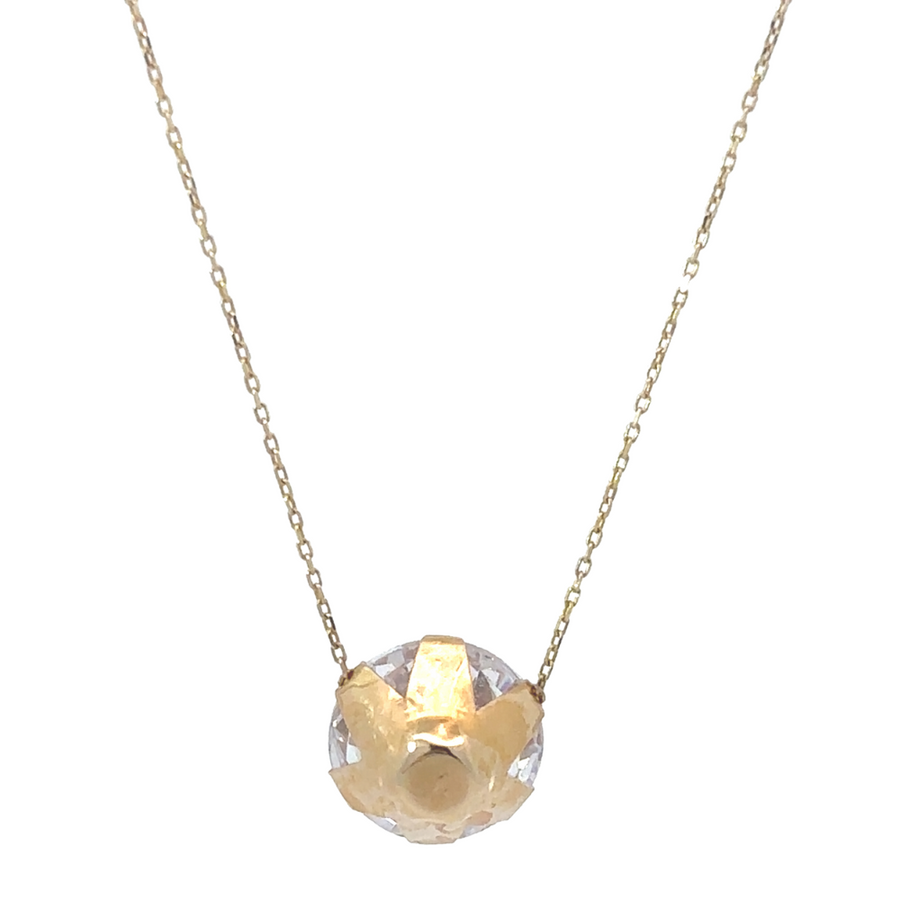Minimalist necklace styled with casual outfit