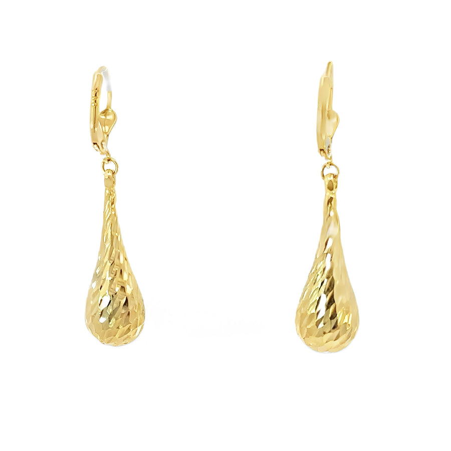 Faceted Drop Earrings in 14K Gold for Women