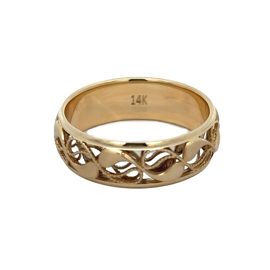 14k Gold Men's Infinity Band Ring - Size 10