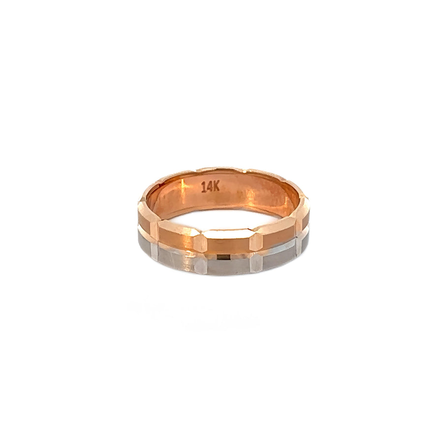 14k Two-Tone Rose and White Gold Ring