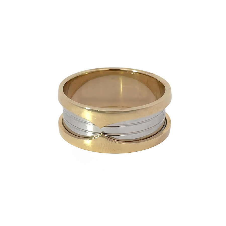 14k Gold Ring 2 Tones for Men - Size 11