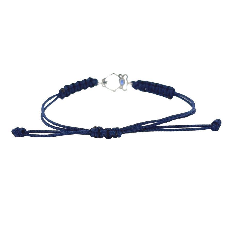 Bracelet Blue with Baby, styled with a casual outfit, emphasizing the playful design.