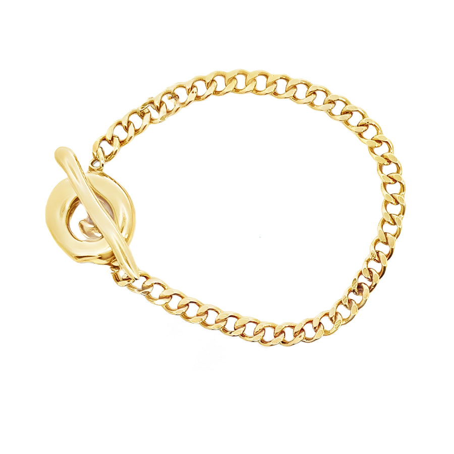 14K Gold Bracelet for Women - 19 cm