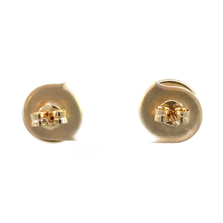 14k Gold Stud Medium Circle Earrings