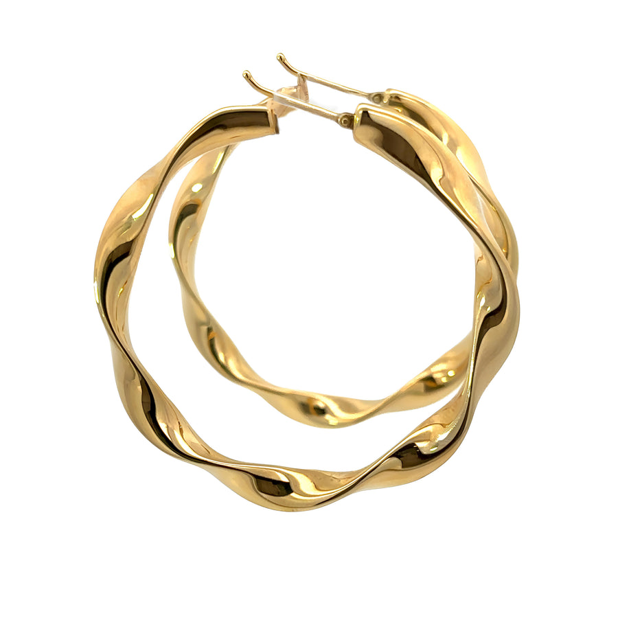 14k Gold Large Hoop Earrings