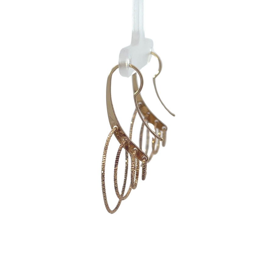 Polished sterling silver earrings close-up
