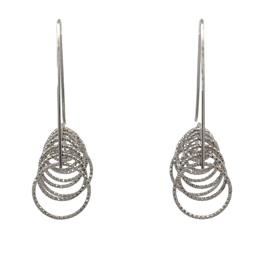 Classic silver earrings for women in 925 sterling silver