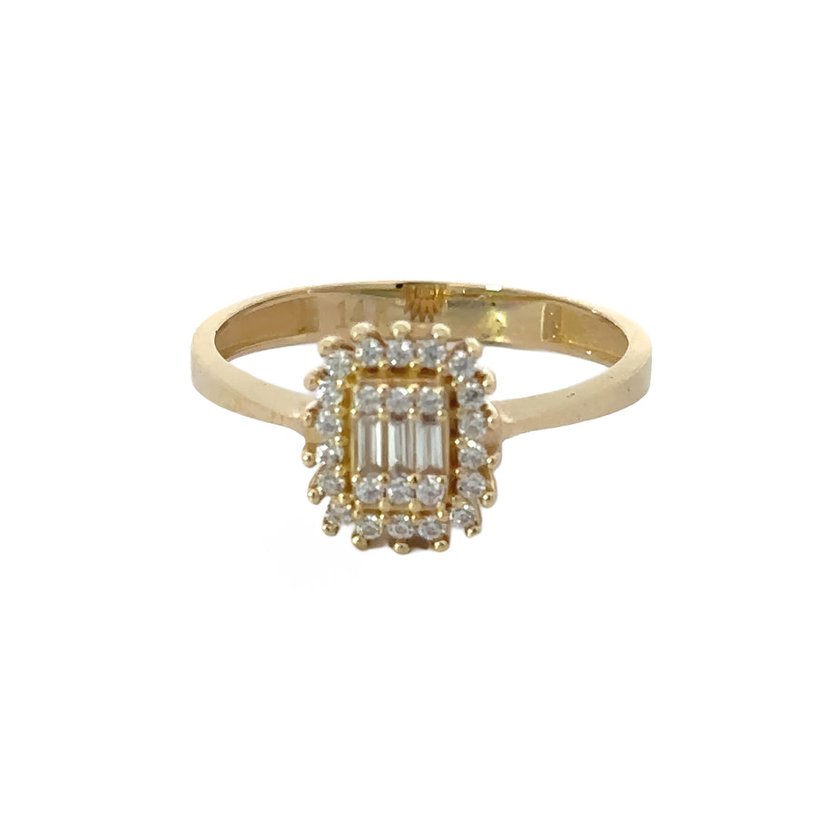 14k Gold Solitaire Ring Women