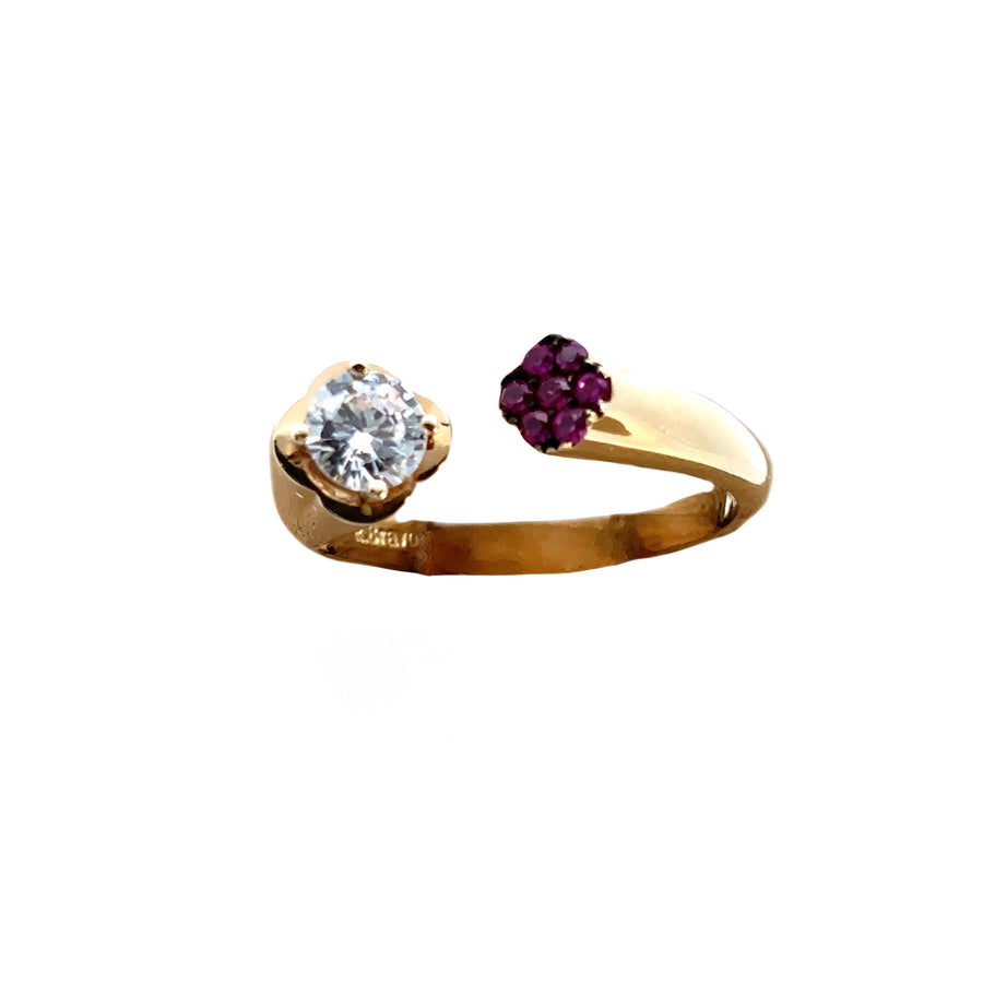 14k Gold Ring for Women - Free Size