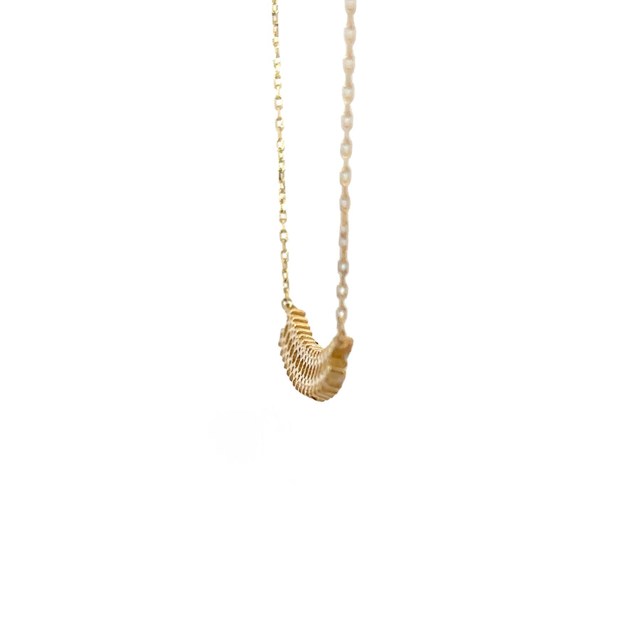 14k Gold Necklace with Center CZ for Women