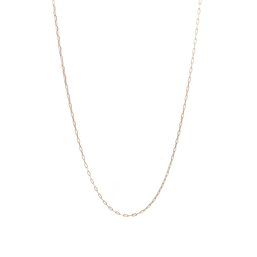 14K Yellow Gold 20-Inch Unisex Minimalist Chain Necklace