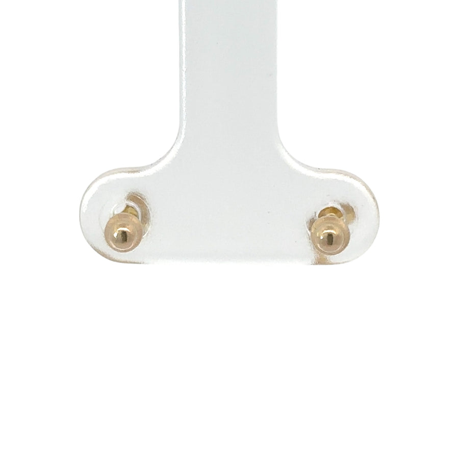 Premium 14k gold baby earrings displayed in jewelry box