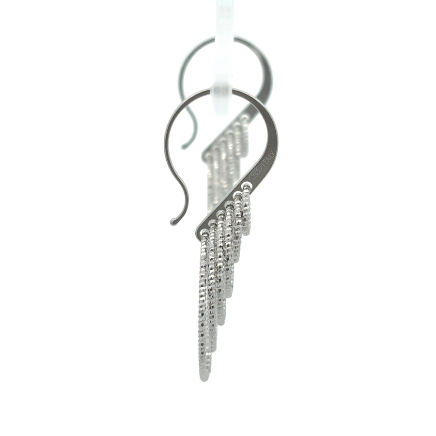Diamond cut circle earrings crafted in 925 silver