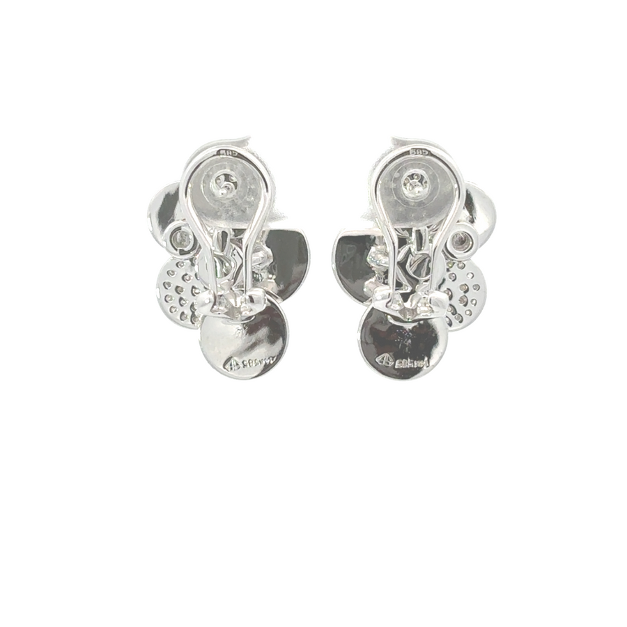Diamond-accented ring (size 6.5) and earrings set