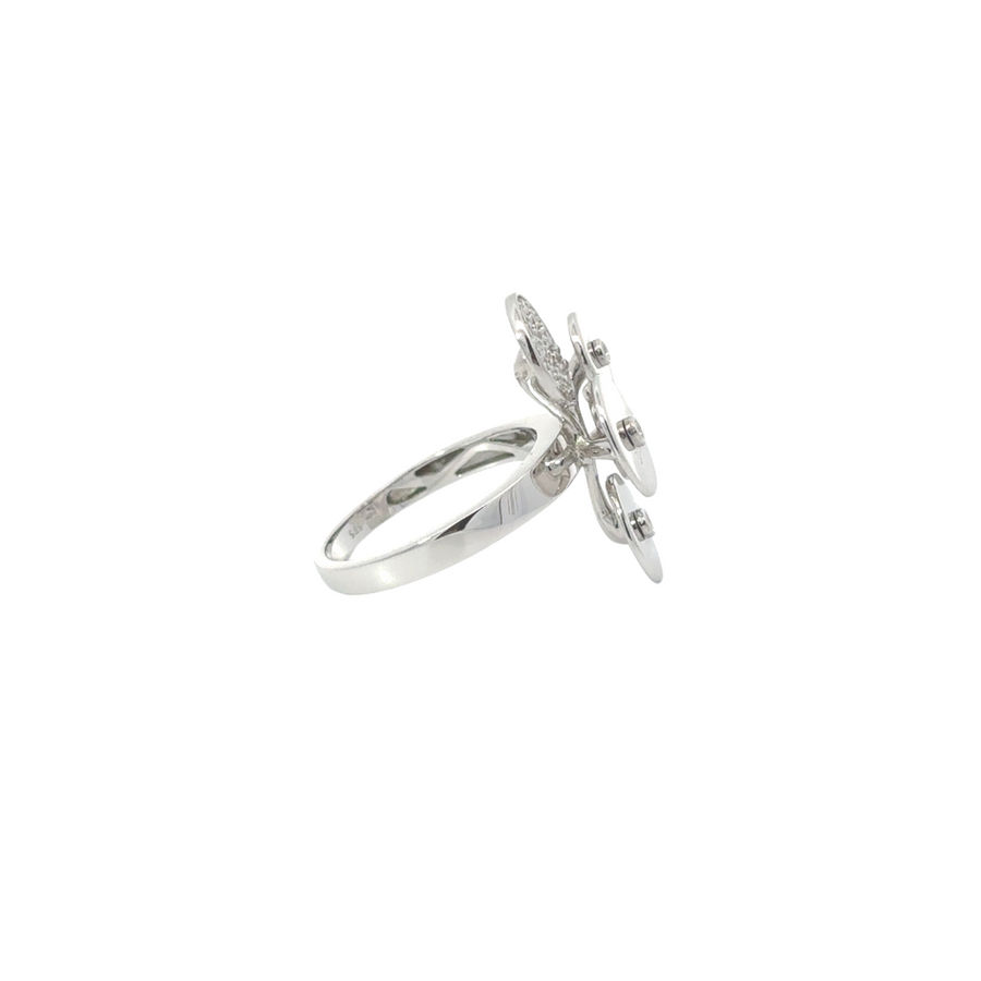 14k gold ring and earrings set with subtle diamond sparkle