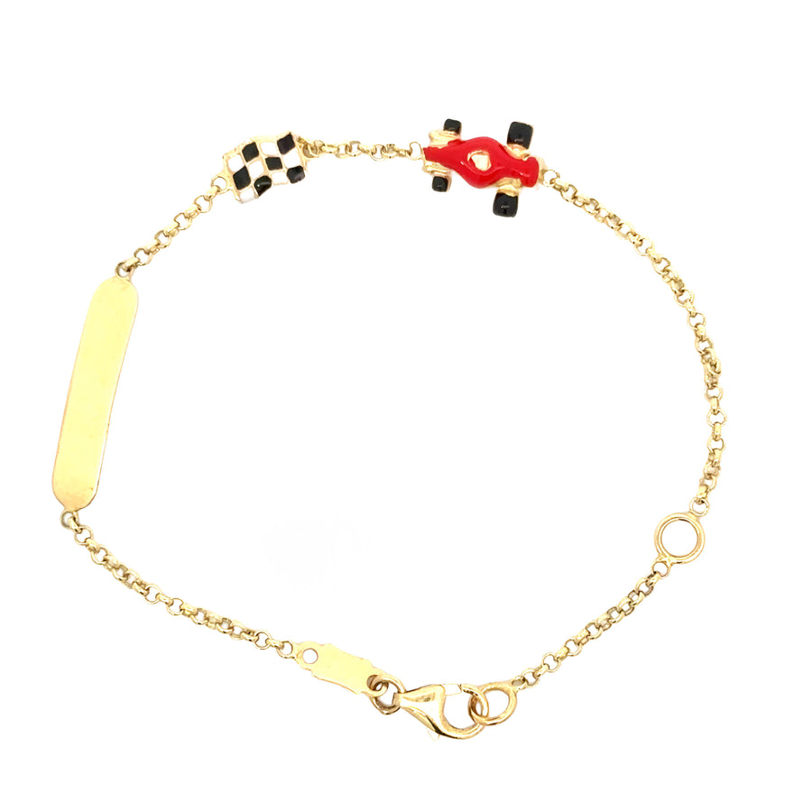 14k Gold Adjustable Baby Bracelet - 12.2 to 14.2 cm