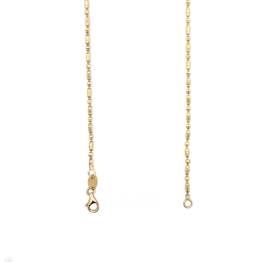 Faceted Chain in 14K Gold for Women, 20 Inches