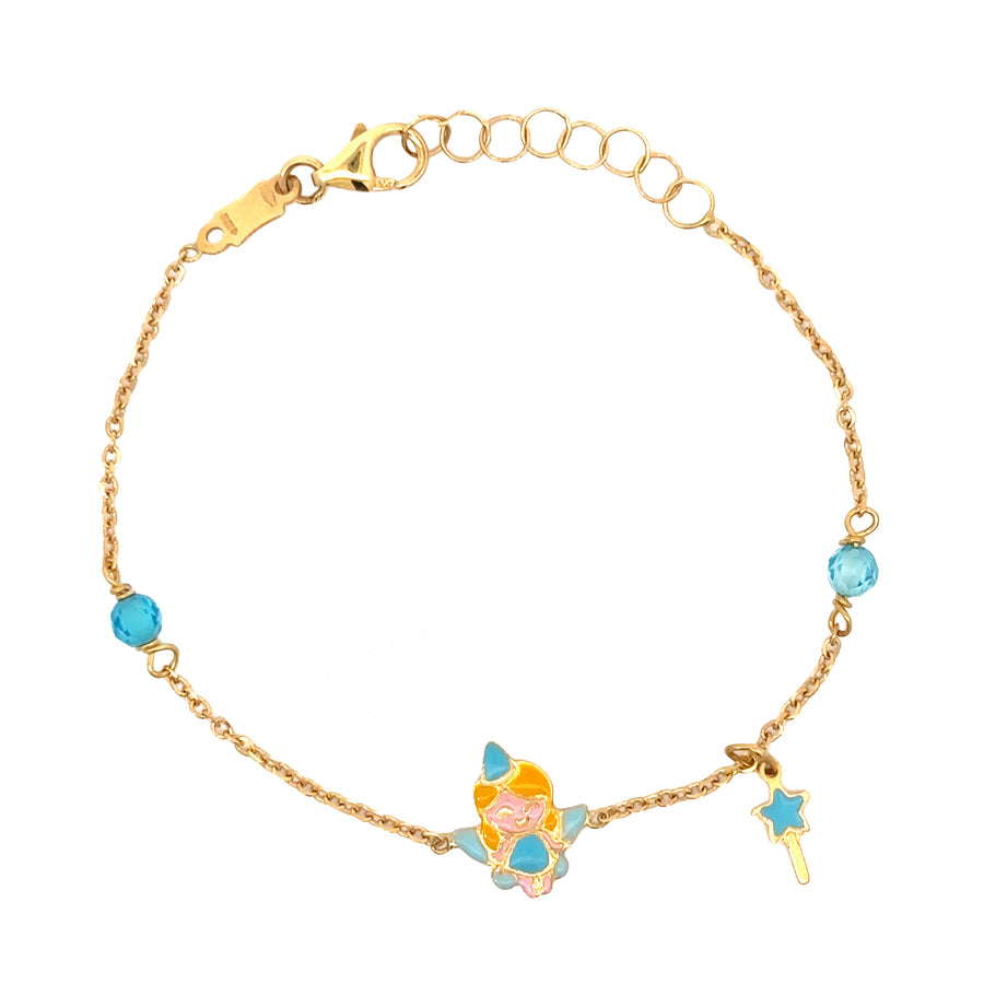 14k Gold Adjustable Baby Bracelet - 12 to 14.3 cm