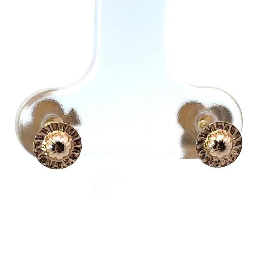 14k Gold XS Clover Center Earrings for Baby