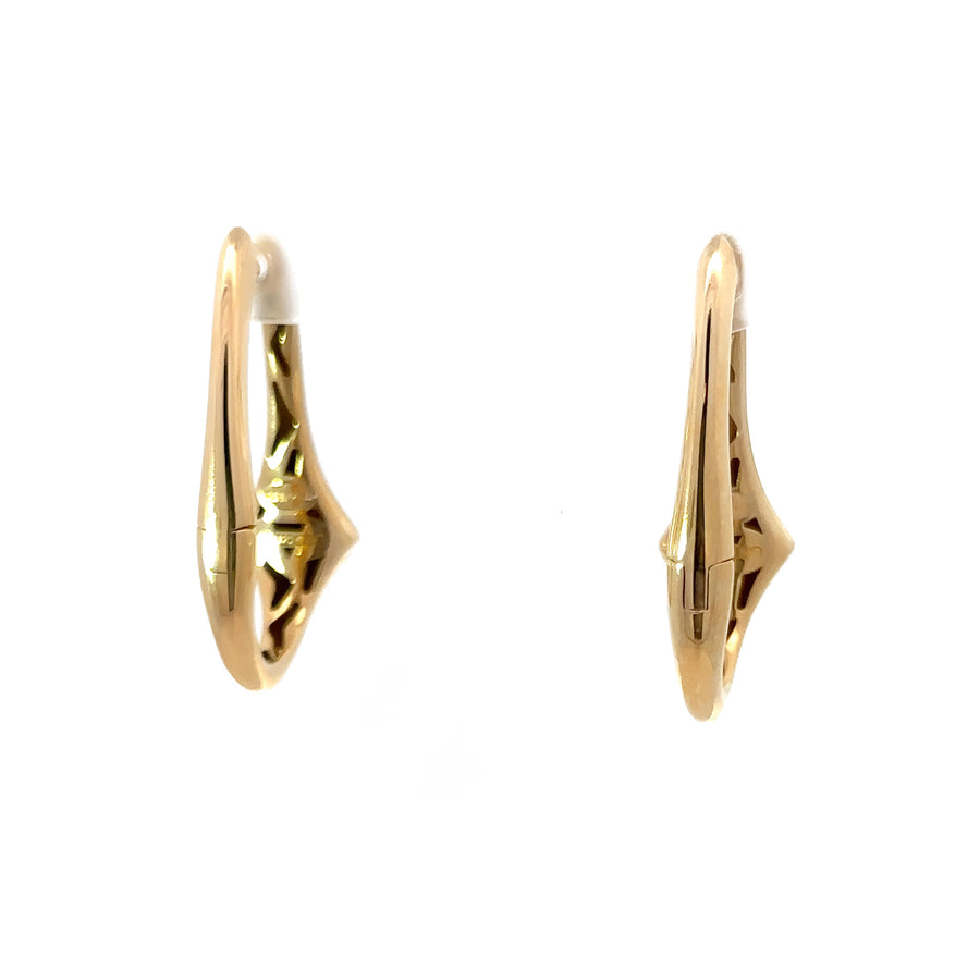 Bamboo Large Earrings in 14K Gold for Women