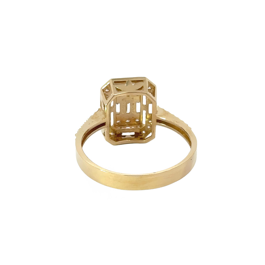 14k Gold Solitaire Ring for Women, Size 7