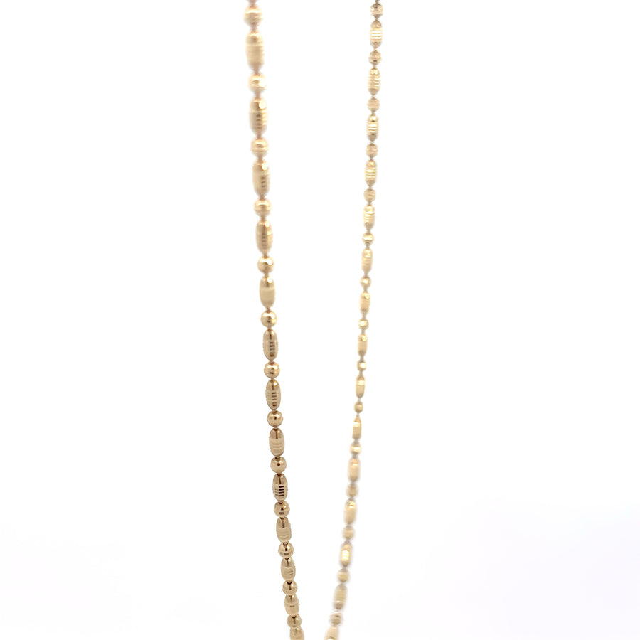 Faceted Chain in 14K Gold for Women, 20 Inches