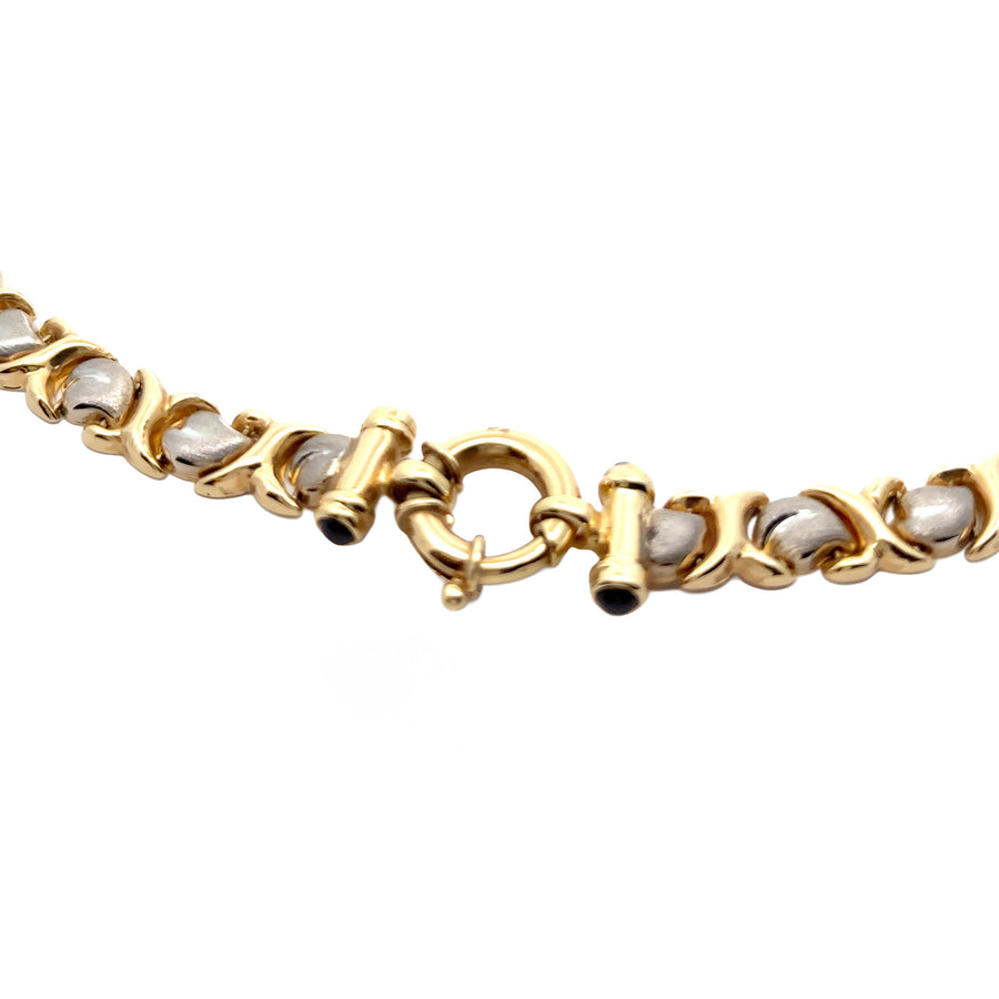 14k Yellow & White Gold Bracelet Set for Women