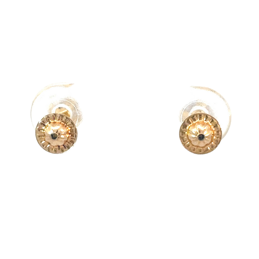 14K gold earrings with a high-polish finish, adding elegance to any outfit