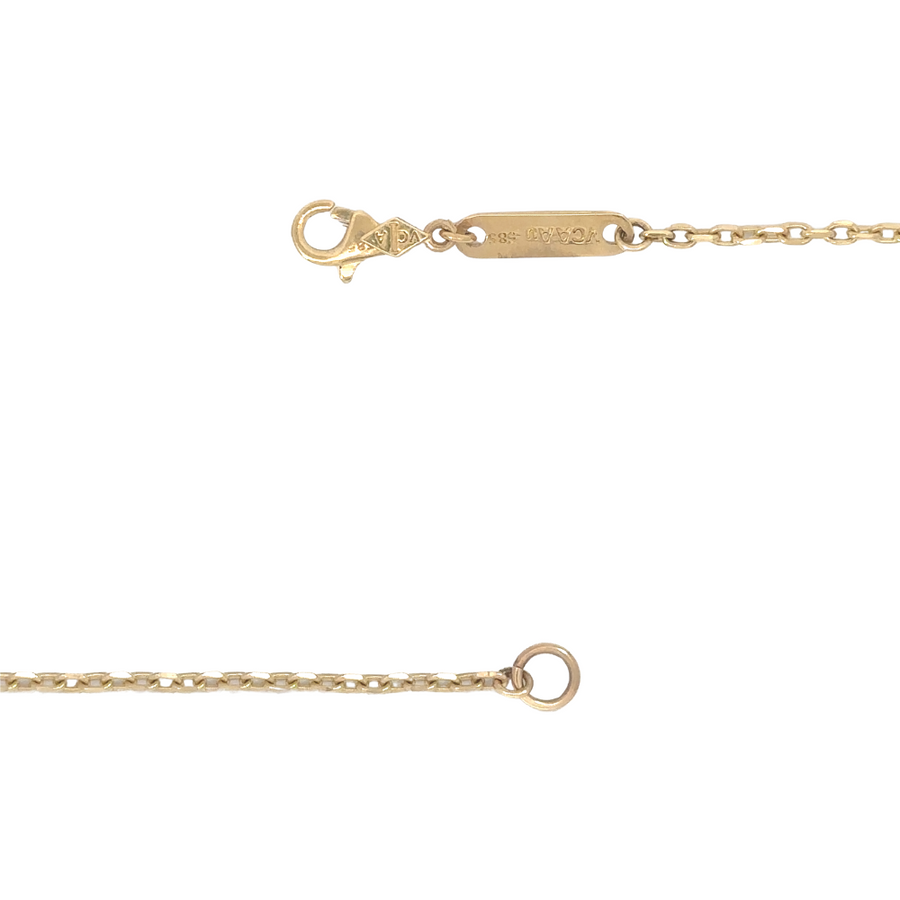 Pair of elegant 14k gold earrings displayed flat