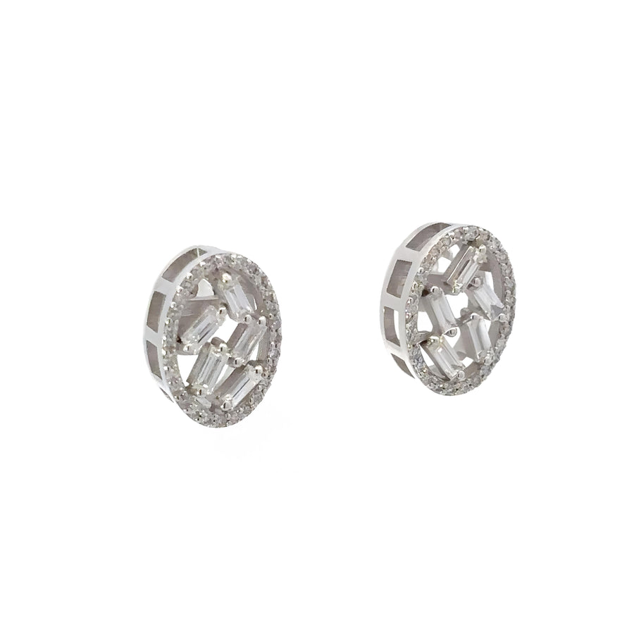 Diamond Oval Earrings for Women