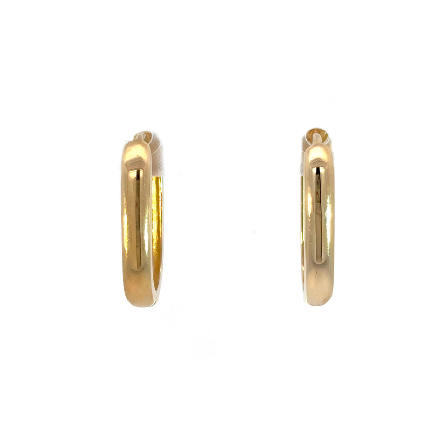 14K Gold Ear Link Oval SML Earrings for Women