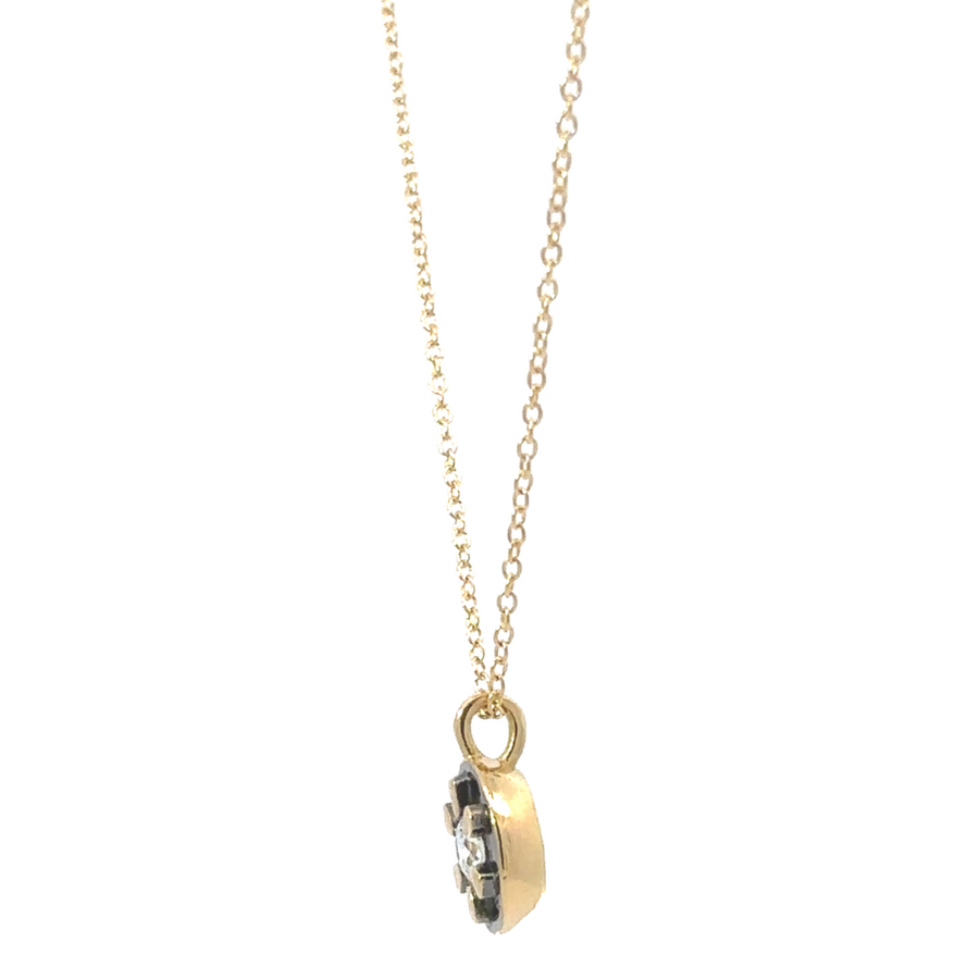 Minimalist gold necklace 16.4 to 16.9 inch