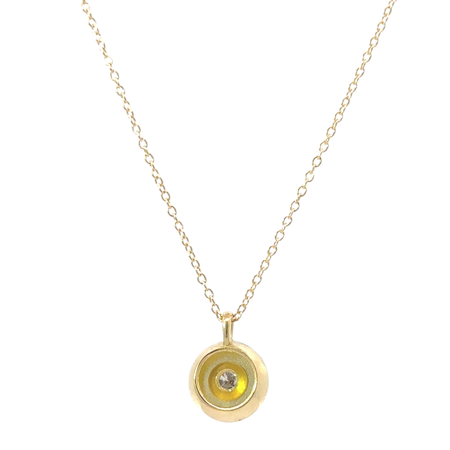 Gold necklace on display – adjustable length