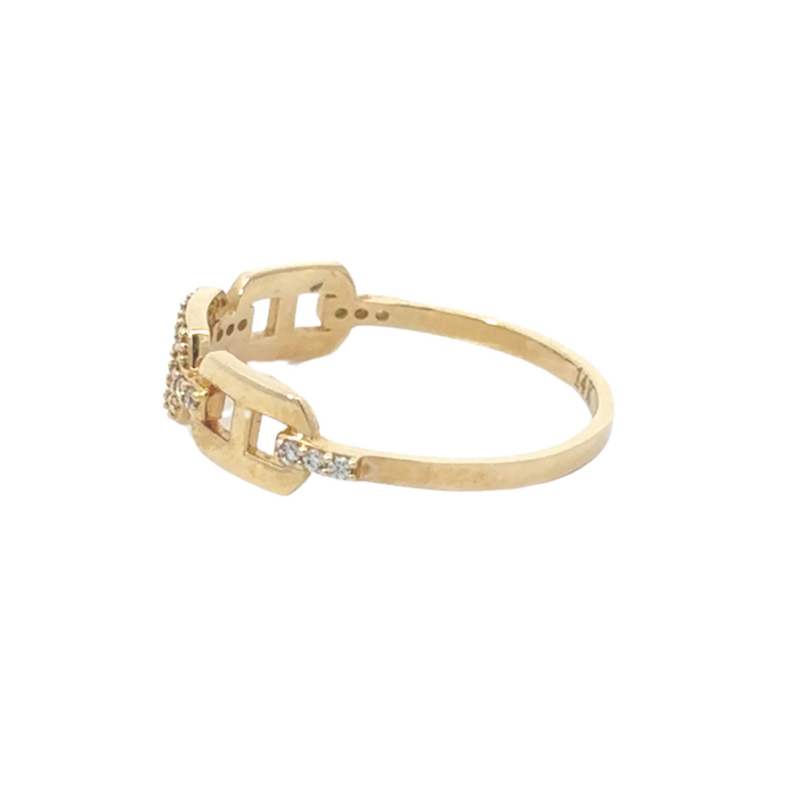 women’s polished gold band ring