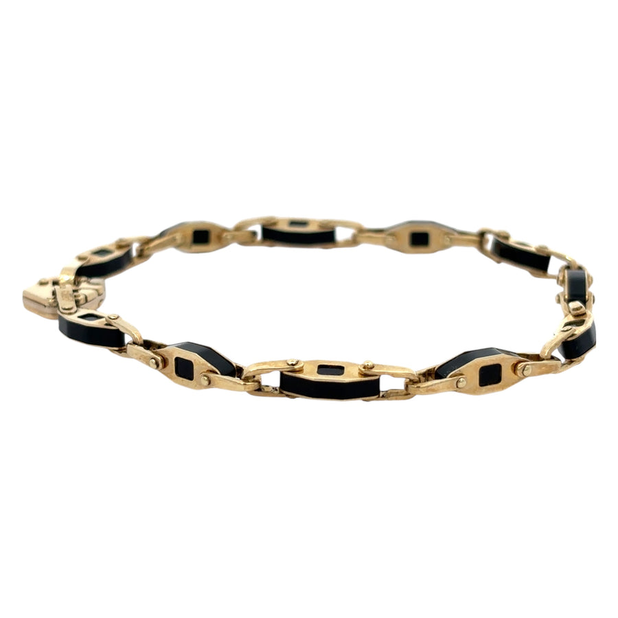 14k Gold Bracelet for Men, 21.5 cm