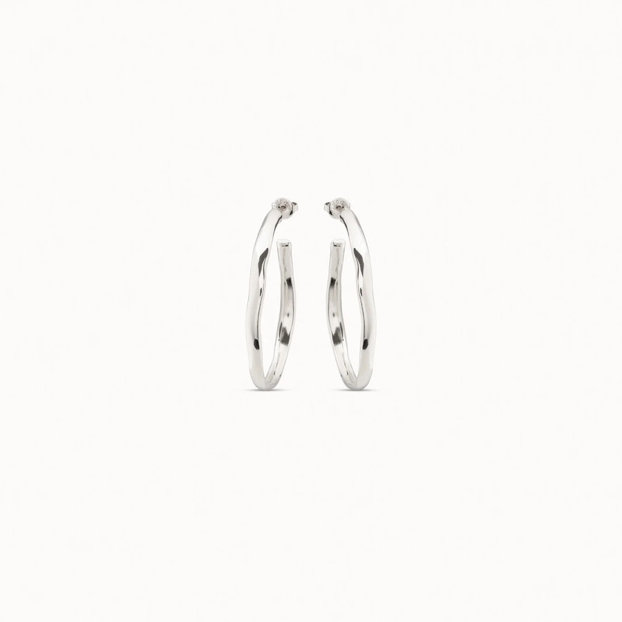 UNOde50 OHMMM… Earrings - Open Silver / Gold-Plated Hoops