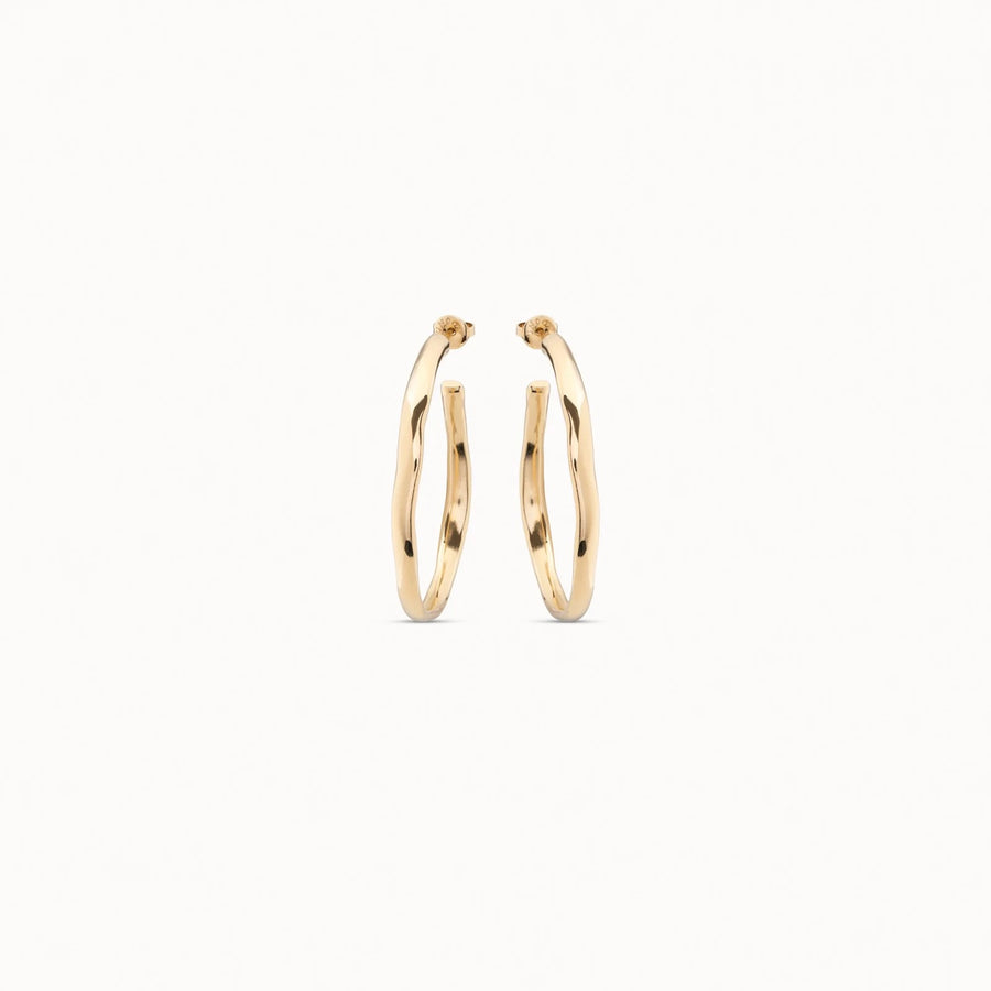 UNOde50 OHMMM… Earrings - Open Silver / Gold-Plated Hoops