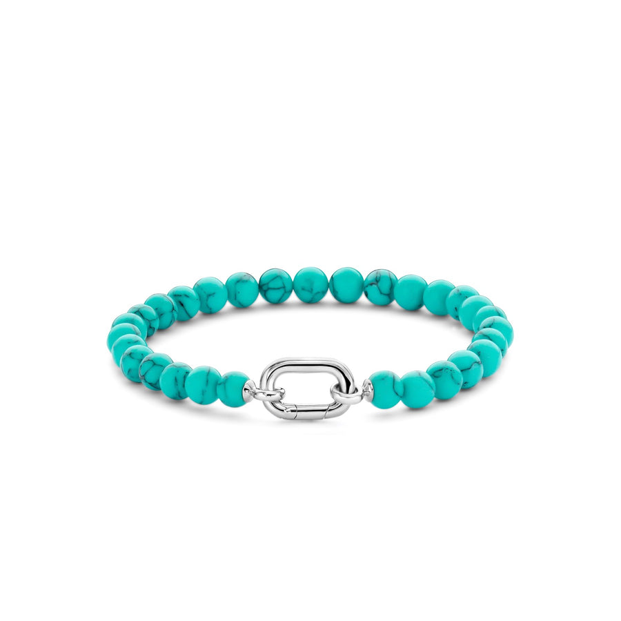 TI SENTO - Milano Silver Bracelet with Vibrant Turquoise Stones, Model 23037TQ