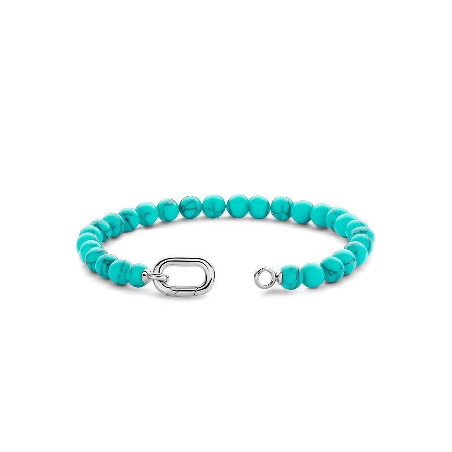 TI SENTO - Milano Silver Bracelet with Vibrant Turquoise Stones, Model 23037TQ