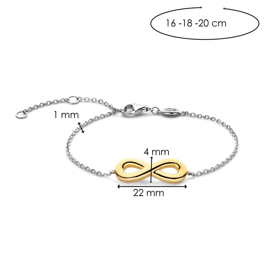 TI SENTO - Milano Gold-Plated Infinity Bracelet, Model 2823SY