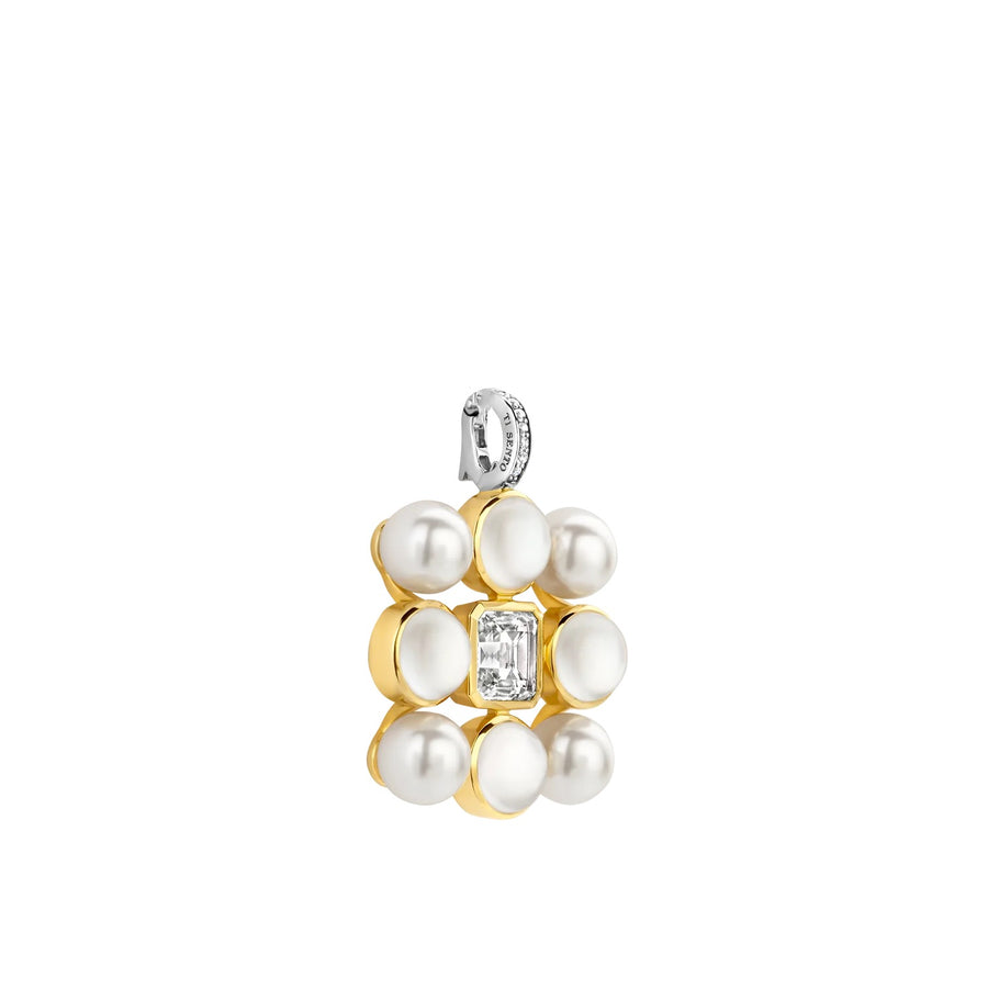 TI SENTO - Milano Gold-Plated Pearl Flower Pendant, Model 6827YP