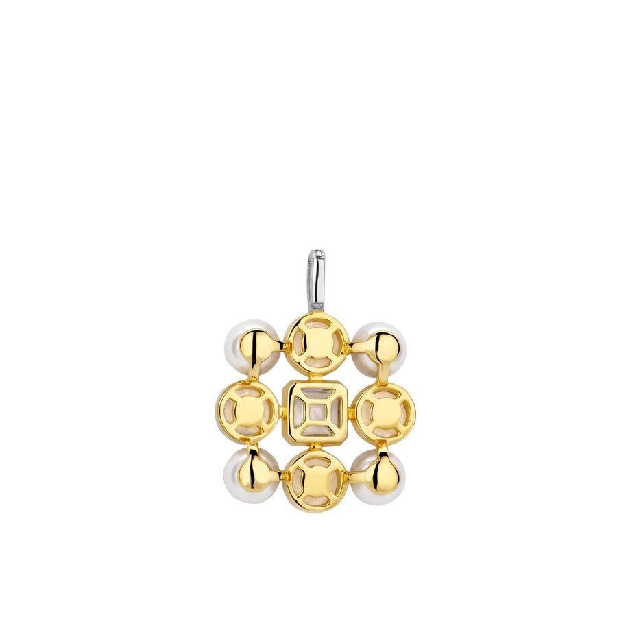 TI SENTO - Milano Gold-Plated Pearl Flower Pendant, Model 6827YP