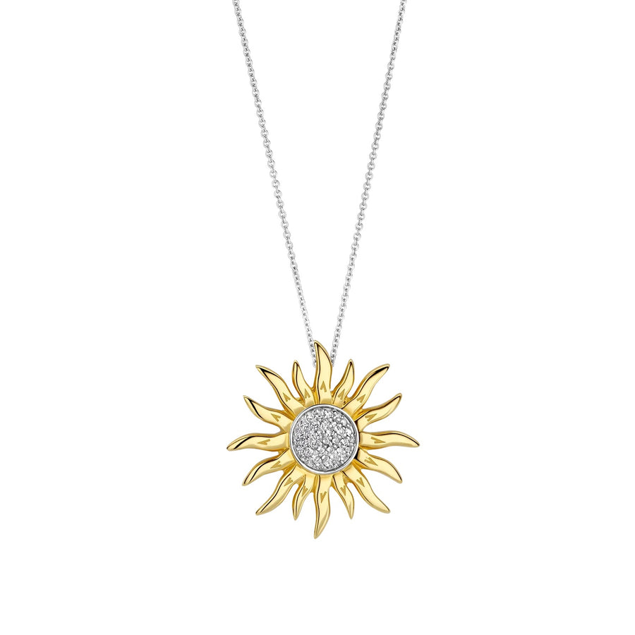 TI SENTO - Milano Gold-Plated Sunshine Pendant, Model 6832ZY