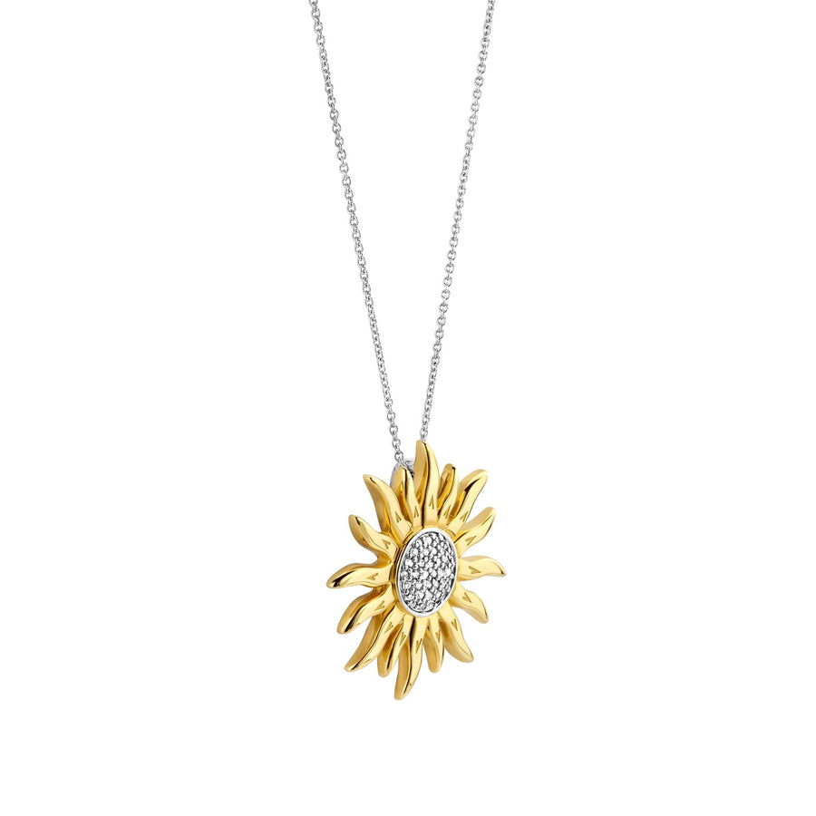 TI SENTO - Milano Gold-Plated Sunshine Pendant, Model 6832ZY