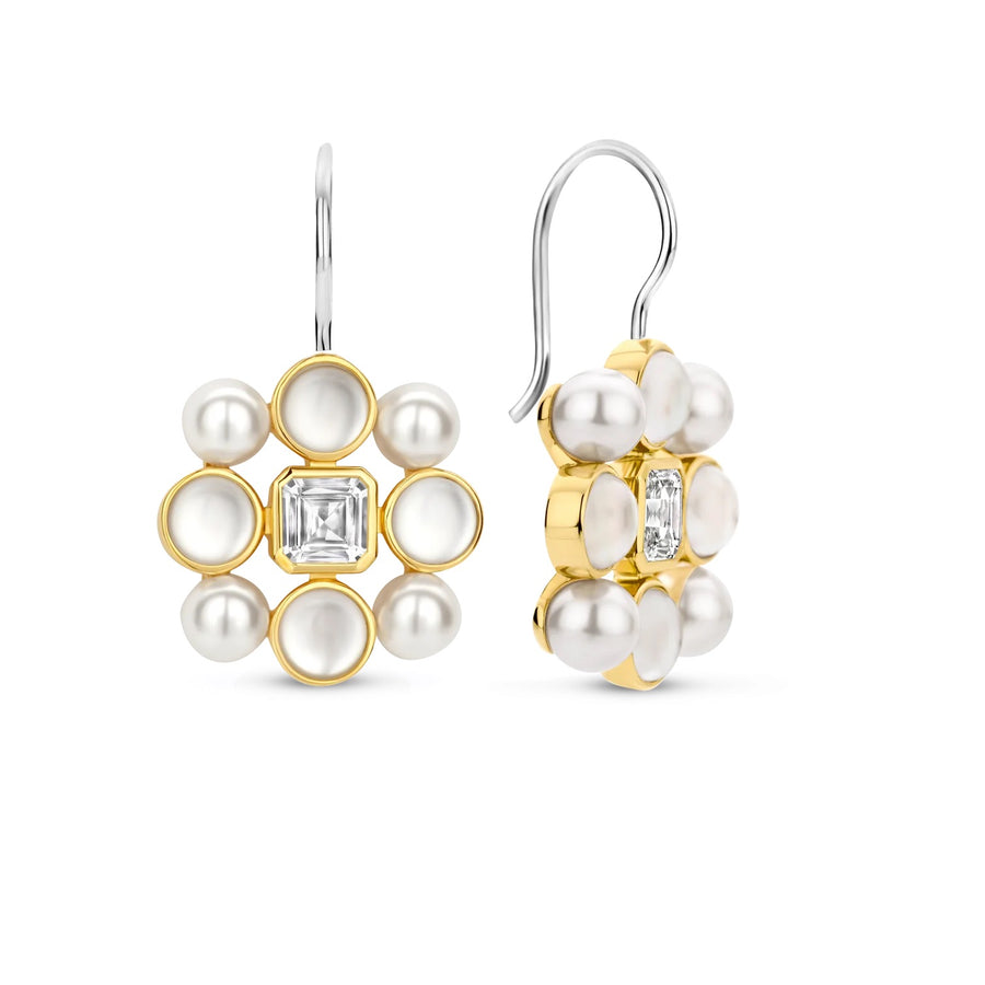 TI SENTO - Milano Gold-Plated Pearl Cluster Earrings 7964YP