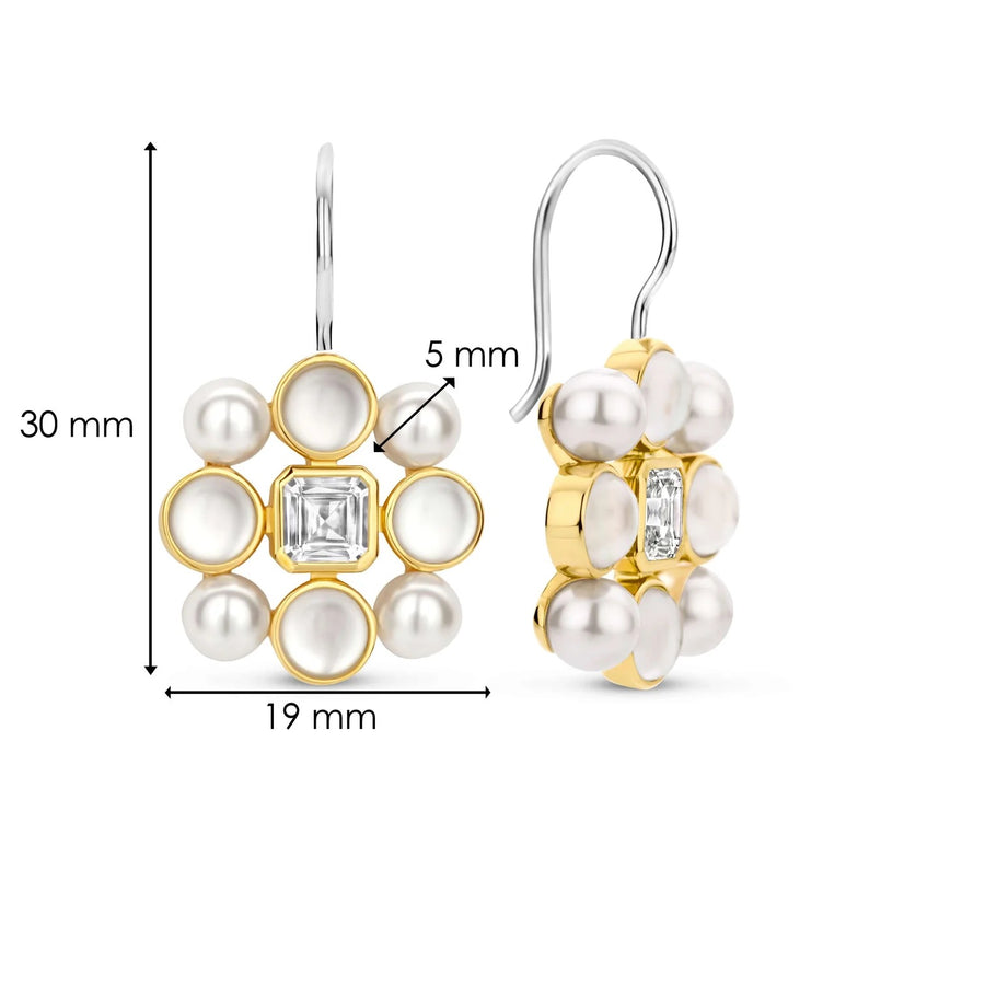 TI SENTO - Milano Gold-Plated Pearl Cluster Earrings 7964YP