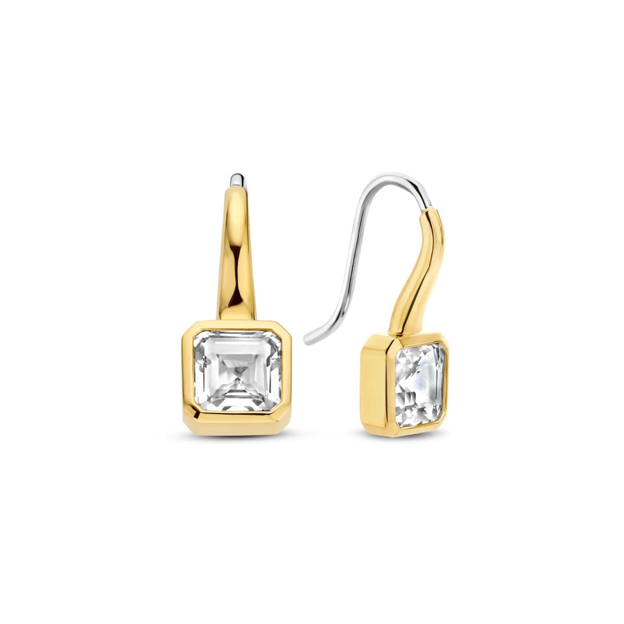 TI SENTO - Milano Gold-Plated Square Earrings, Model 7966ZY